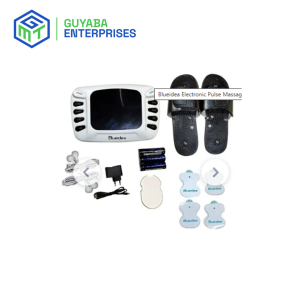 Electronic Pulse Massager with compact design and dual power options for targeted muscle relief and relaxation.